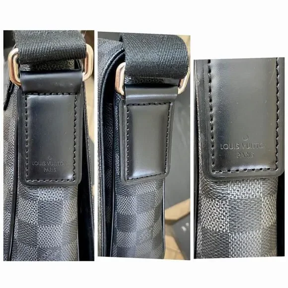 LOUIS VUITTONโDamier Graphite District PM Shoulder Crossbody Bag ๐ผ - Picture 11 of 17